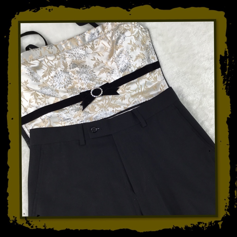 LOUIS RAPHAEL BLACK TAILORED PANTS 29/30